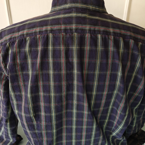 Tartan Plaid Blouse with Ruffle Size XL - classic, preppy, casual - Picture 7 of 12